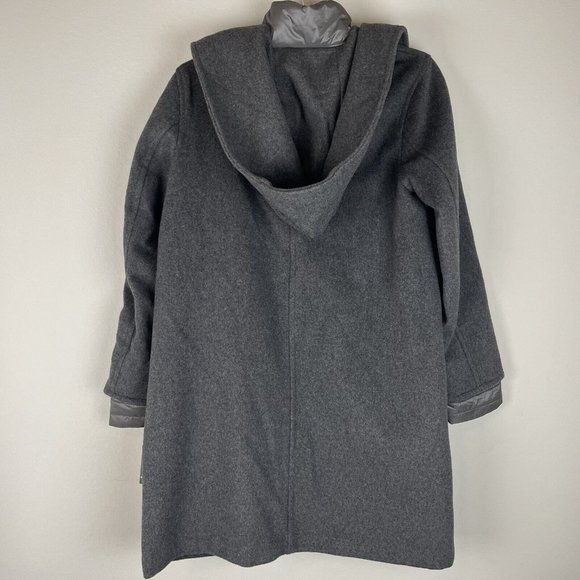 GALLERY Melange Hooded Wool Blend Quilted Bib Coat ~ NWT - Picture 5 of 10